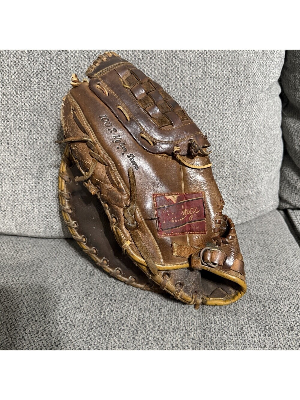 Vintage Rawlings Chris Chambliss FJ35 Leather Baseball Glove